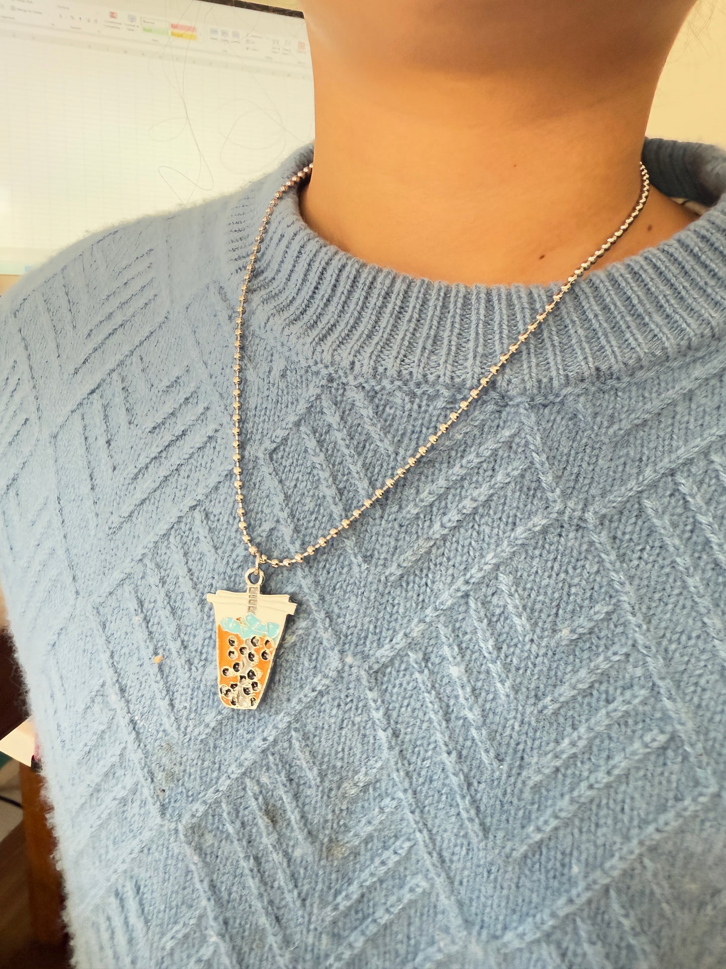 Boba Tea ( necklace )